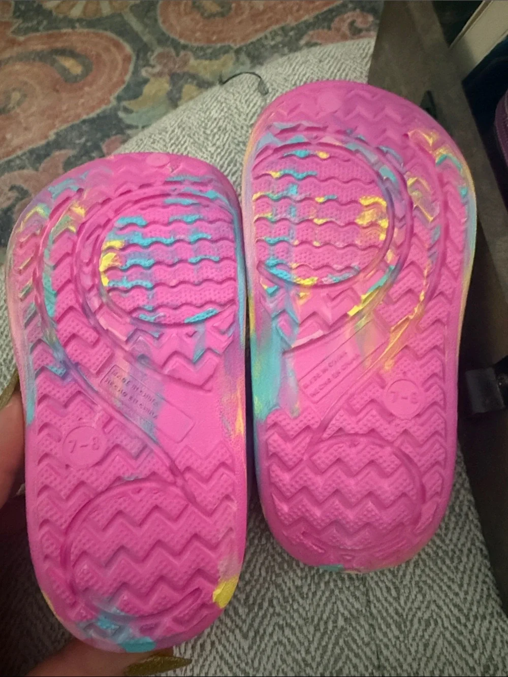 Paw Patrol Kids Rainbow Pink Purple Slip-On Clogs